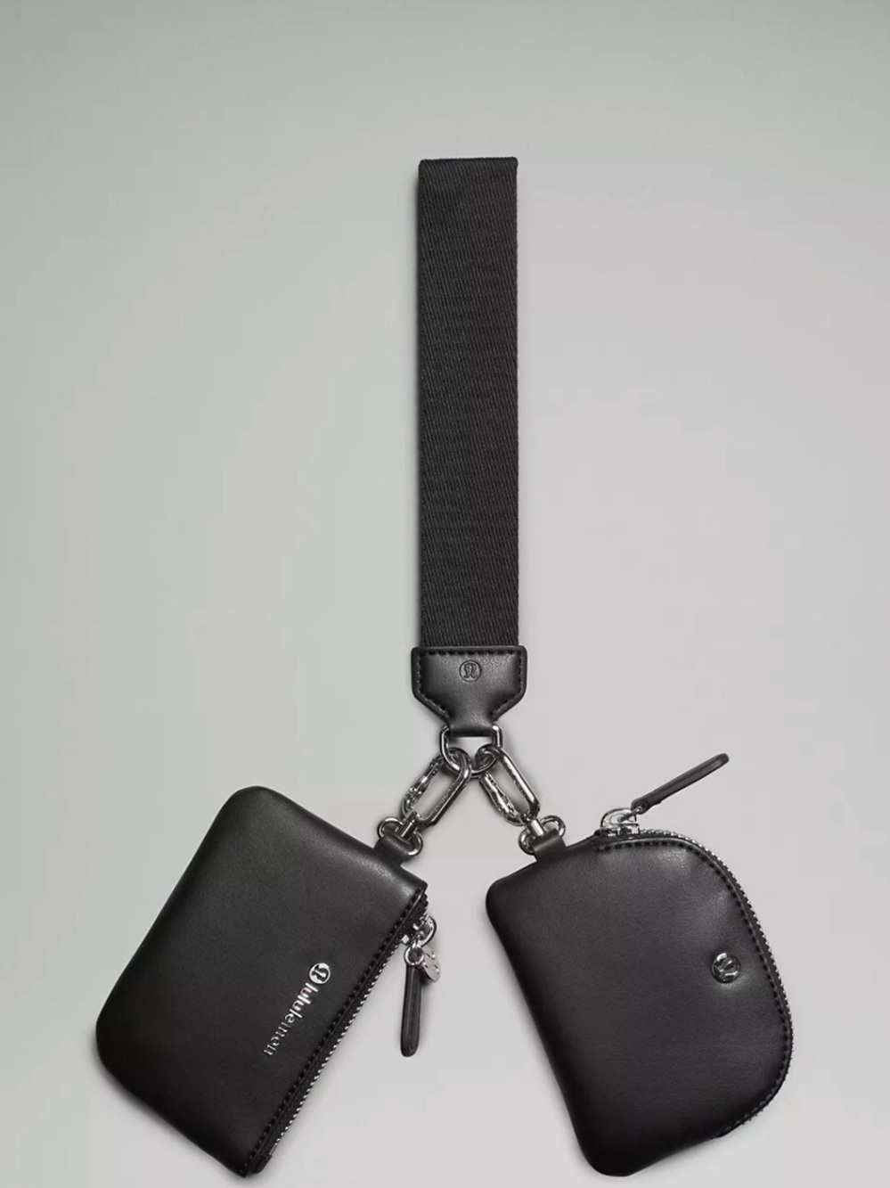 NWOT Lululemon Leather Alternative Dual Pouch Wristlet